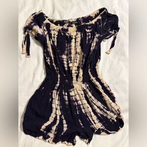 Tie-Dye Off-Shoulder Romper